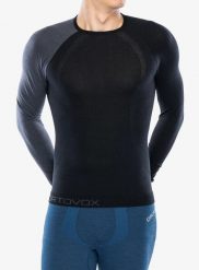 Bluza termoaktywna męska Ortovox 120 Comp Light Long Sleeve. Czarne bluzy męskie ORTOVOX, na zimę, l, bez wzorów, z dzianiny, bez kaptura. Za 370.69 zł.