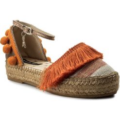 Espadryle PATRIZIA PEPE - 2V7752/A4AH-F1PW Orange Mix. Brązowe klapki damskie Patrizia Pepe, bez wzorów, z materiału, bez obcasa. W wyprzedaży za 439.00 zł.