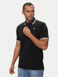 G-Star Raw Polo Dunda D17127-5864 Czarny Slim Fit. Czarne koszulki polo męskie G-Star, l, bez wzorów, z bawełny, retro, bez ramiączek. Za 168.99 zł.