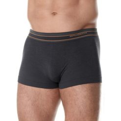 Bokserki z wełną merino męskie Brubeck ACTIVE WOOL. Szare bokserki męskie Brubeck, m, bez wzorów, z elastanu. Za 84.99 zł.