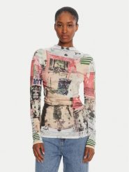 Desigual Bluzka Montreal 25WWJF39 Kolorowy Regular Fit. Bluzki damskie Desigual, xs, bez wzorów, z syntetyku, bez kołnierzyka, bez ramiączek. Za 369.99 zł.