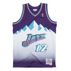 Koszulka Nba Utah Jazz John Stockton. Białe koszulki sportowe męskie Mitchell & Ness, m, bez wzorów, bez kołnierzyka, bez ramiączek, do koszykówki. Za 517.00 zł.