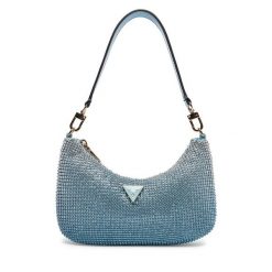 Torebka Guess. Niebieskie torebki do ręki damskie Guess, z aplikacjami, klasyczne, bez dodatków. Za 469.99 zł.