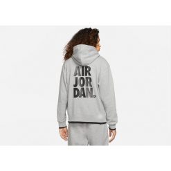 Bluza męska nike air jordan jumpman classics fleece pullover hoodie carbon. Szare bluzy męskie Nike, m, bez wzorów, z bawełny, bez kaptura, do biegania. Za 279.00 zł.