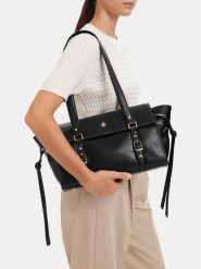 Beverly Hills Polo Club Torebka EO-BHPC-C-026-10 Czarny. Czarne torebki do ręki damskie Beverly Hills Polo Club, bez wzorów, ze skóry, bez dodatków. Za 299.99 zł.