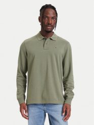 Tommy Jeans Polo DM0DM23630 Zielony Regular Fit. Zielone koszulki polo męskie Tommy Jeans, m, bez wzorów, z bawełny, bez ramiączek. Za 349.99 zł.