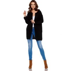 Czarny Szykowny Kardigan z Regularnym Wzorem. Kardigany damskie marki Molly.pl. Za 148.90 zł.