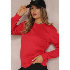 Czerwona Bluza Diyo. Czerwone bluzy damskie Renee, na jesień, l, bez wzorów, z jeansu, bez kaptura. Za 39.99 zł.