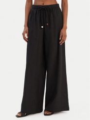 Seafolly Spodnie materiałowe Palermo 55549-PA Czarny Wide Leg. Czarne spodnie materiałowe damskie Seafolly, xs, bez wzorów, ze lnu. Za 469.99 zł.