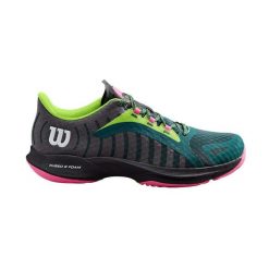 Buty Padel Wilson Hurakn Pro Czarny Zielony. Czarne obuwie sportowe damskie Wilson, bez wzorów, z materiału. Za 524.75 zł.