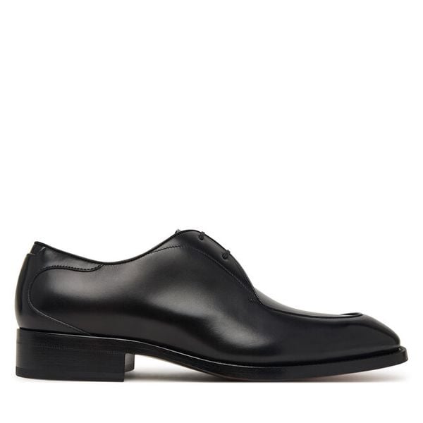 Półbuty BOSS. Czarne eleganckie półbuty Boss, wizytowe, bez zapięcia. Za 2,672.99 zł.