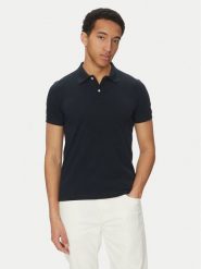 Geox Polo M5511B T3240 F1624 Granatowy Regular Fit. Niebieskie koszulki polo męskie Geox, m, bez wzorów, z bawełny, bez ramiączek. Za 129.99 zł.