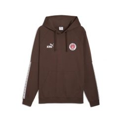 Męska bluza z kapturem FC St. Pauli KING PUMA Espresso Brown White. Białe bluzy męskie Puma, m, bez wzorów, z kapturem. Za 309.00 zł.