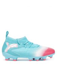 Puma Buty do piłki nożnej Future 8 Match Re-Charge Fg/Ag Jr 108762 01 Błękitny. Niebieskie buty sportowe chłopięce Puma, bez wzorów, z materiału, bez zapięcia, do piłki nożnej. Za 239.99 zł.