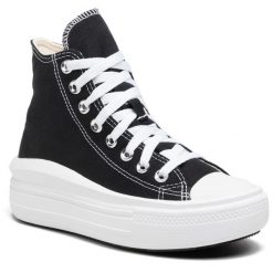 Trampki Converse. Czarne półbuty damskie Converse, bez wzorów, retro, bez zapięcia. Za 269.99 zł.