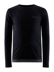 Koszulka termoaktywna Craft Junior. Czarne koszulki sportowe damskie Craft, bez wzorów, z materiału, bez kołnierzyka, bez ramiączek, na fitness i siłownię. Za 312.99 zł.