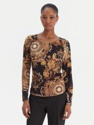 Rinascimento Bluzka CFC0020152002 Czarny Regular Fit. Czarne koszule damskie Rinascimento, xs, bez wzorów, z syntetyku, bez kołnierzyka, bez ramiączek. Za 429.99 zł.