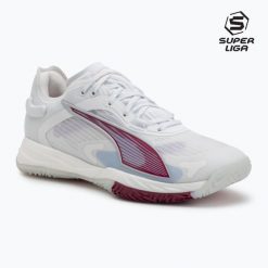 Buty damskie PUMA Accelerate NITRO SQD 4. Białe obuwie sportowe damskie Puma, bez wzorów, do piłki ręcznej. Za 629.99 zł.