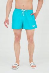 EMPORIO ARMANI Męskie spodenki kąpielowe, Rozmiar 48. Niebieskie kąpielówki męskie Emporio Armani, m, bez wzorów. W wyprzedaży za 151.99 zł.