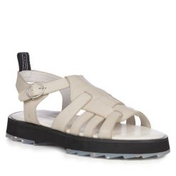 Sandały EMU Australia. Brązowe klapki damskie Emu Australia, bez wzorów, bez obcasa, na płaskiej podeszwie, bez zapięcia. Za 529.99 zł.