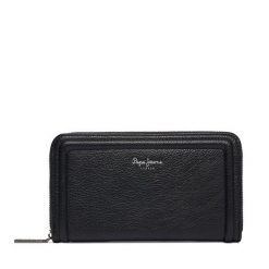 Portfel Pepe Jeans. Czarne portfele damskie Pepe Jeans, bez wzorów, z jeansu. Za 229.99 zł.