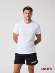 Bjorn_borg BORG LIGHT T-SHIRT z recyklingowanego poliestru. Białe t-shirty męskie Björn Borg, m, bez wzorów, klasyczne, bez kołnierzyka. Za 176.85 zł.