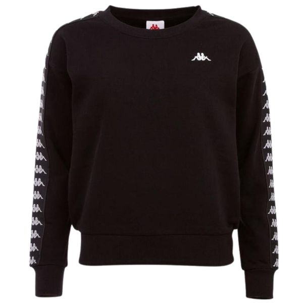 Bluza damska Kappa Janka. Czarne bluzy damskie Kappa, l, bez wzorów, z bawełny, bez kaptura. Za 101.99 zł.