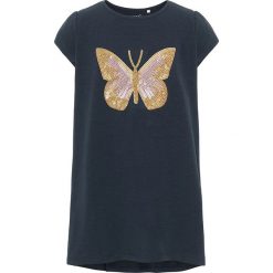 Tunika "Gerda" w kolorze granatowym. Bluzki dla dziewczynek marki name it girls. W wyprzedaży za 42.95 zł.