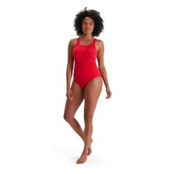 Strój pływacki jednoczęściowy damski Speedo Eco Endurance. Czerwone kostiumy jednoczęściowe damskie Speedo, xs, bez wzorów, z poliesteru, sportowe, do pływania. Za 129.99 zł.