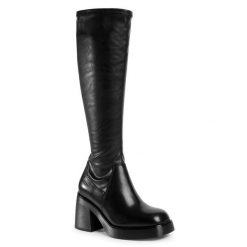 Kozaki Vagabond Shoemakers. Czarne kozaki damskie Vagabond Shoemakers, bez obcasa, na słupku. Za 869.99 zł.