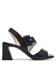 Hispanitas Sandały Miami HV253908 Czarny. Czarne sandały damskie Hispanitas, bez wzorów, ze skóry, bez obcasa, na słupku, bez zapięcia. Za 379.99 zł.
