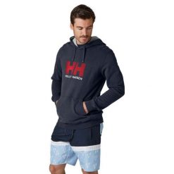 Bluza z kapturem Helly Hansen Logo. Niebieskie bluzy męskie Helly Hansen, m, bez wzorów, z kapturem. W wyprzedaży za 270.30 zł.