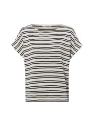 Opus koszulka z dzianiny - Sostal Kobiety biały|czarny, 38. Białe t-shirty damskie Opus, bez wzorów, z dzianiny, bez kołnierzyka. Za 179.95 zł.