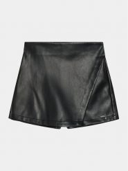 Guess Szorty z imitacji skóry J4RD04 WE8D0 Czarny Regular Fit. Czarne spodenki dla dziewczynek Guess, z aplikacjami, ze skóry. Za 159.99 zł.