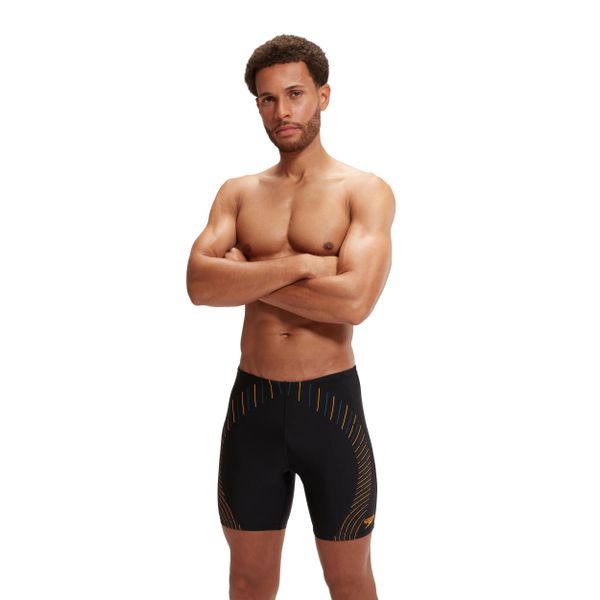 Spodenki kąpielówki męskie Speedo Duo Logo Mid. Czarne kąpielówki męskie Speedo, m, bez wzorów, do pływania. Za 987.19 zł.