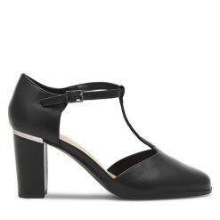 Półbuty Lasocki. Czarne eleganckie półbuty Lasocki, wizytowe, bez zapięcia. Za 279.99 zł.