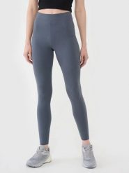 4F LEGGINSY DAMSKIE DŁUGIE Z WYSOKIM STANEM KOLOR SZARY. Szare legginsy sportowe damskie 4f, xs, bez wzorów, z bawełny, z podwyższonym stanem, długie, na fitness i siłownię. Za 79.99 zł.