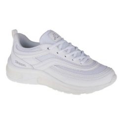 Buty Kappa Squince W 242842-1010 białe. Białe obuwie sportowe damskie bez wzorów, z gumy. Za 252.67 zł.