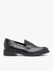 Czarne mokasyny skóra krokodyla. Czarne mokasyny damskie Ryłko, z materiału, eleganckie. Za 429.99 zł.