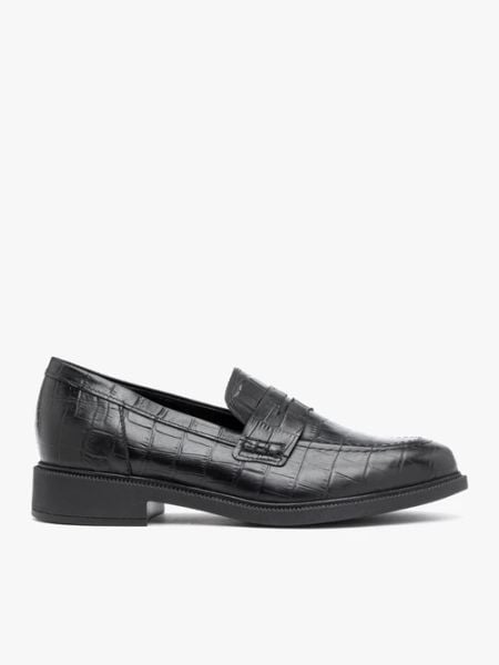 Czarne mokasyny skóra krokodyla. Czarne mokasyny damskie Brawo sp. z o.o., z materiału, eleganckie. Za 429.99 zł.