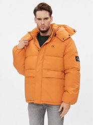 Calvin Klein Jeans Kurtka zimowa J30J323709 Pomarańczowy Relaxed Fit. Brązowe kurtki męskie Calvin Klein Jeans, na zimę, m, bez wzorów, z jeansu, bez kaptura. Za 759.99 zł.