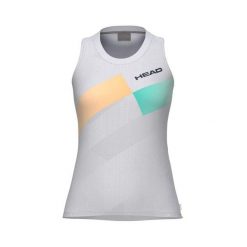 Head Pro Tank damski top turkusowy. Brązowe koszulki sportowe damskie Head, s, bez wzorów, bez kołnierzyka, bez ramiączek. Za 336.99 zł.