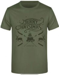 T-shirt męski James & Nicholson Christmas oliwkowy. Zielone t-shirty męskie Givova, na lato, l, bez wzorów, z bawełny, eleganckie, bez kołnierzyka. Za 111.99 zł.