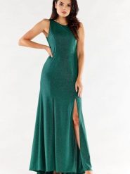 Sukienka Model A549 Bottle Green - awama. Zielone sukienki damskie Awama, na wesele, l, bez wzorów, z elastanu, eleganckie, bez kołnierzyka, plus size, bez ramiączek, maxi, dopasowane. Za 334.28 zł.