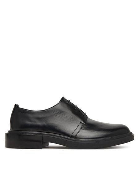 Calvin Klein Półbuty Cupped Postman Derby Laceup Lth HM0HM01996 Czarny. Czarne eleganckie półbuty Calvin Klein, ze skóry, wizytowe, bez zapięcia. Za 849.99 zł.