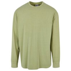 Koszulka z długim rękawem z efektem acid wash Urban Classics Heavy Boxy. Zielone bluzki z długim rękawem męskie Urban Classics, m, bez wzorów, bez kołnierzyka. Za 206.00 zł.