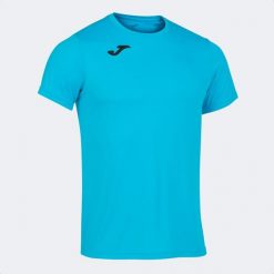 Koszulka do biegania męska Joma Record II. Niebieskie koszulki sportowe męskie Joma, m, bez wzorów, bez kołnierzyka, bez ramiączek, do biegania. Za 59.99 zł.