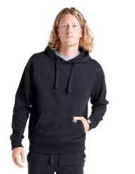 Męska bluza z kapturem i dużą kieszenią z małym logo Basic. Czarne bluzy męskie LEONE 1947 APPAREL, l, bez wzorów, z bawełny, z kapturem, na fitness i siłownię. Za 84.16 zł.