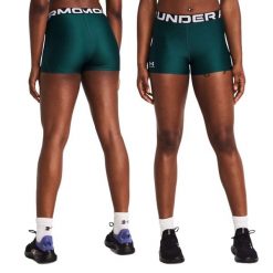 Krótkie legginsy treningowe damskie UNDER ARMOUR szybkoschnące kolarki. Zielone legginsy sportowe damskie Under Armour, xs, bez wzorów, krótkie, do biegania. W wyprzedaży za 79.53 zł.
