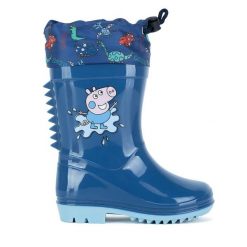 Kalosze Peppa Pig. Niebieskie kalosze chłopięce Peppa Pig, bez wzorów. Za 69.99 zł.